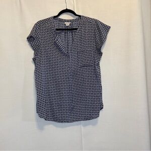 Liz Clairborn Women's Top Navy and White XL